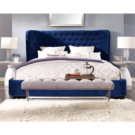 boue vekfet chanel bed|Blue Velvet King Bed .